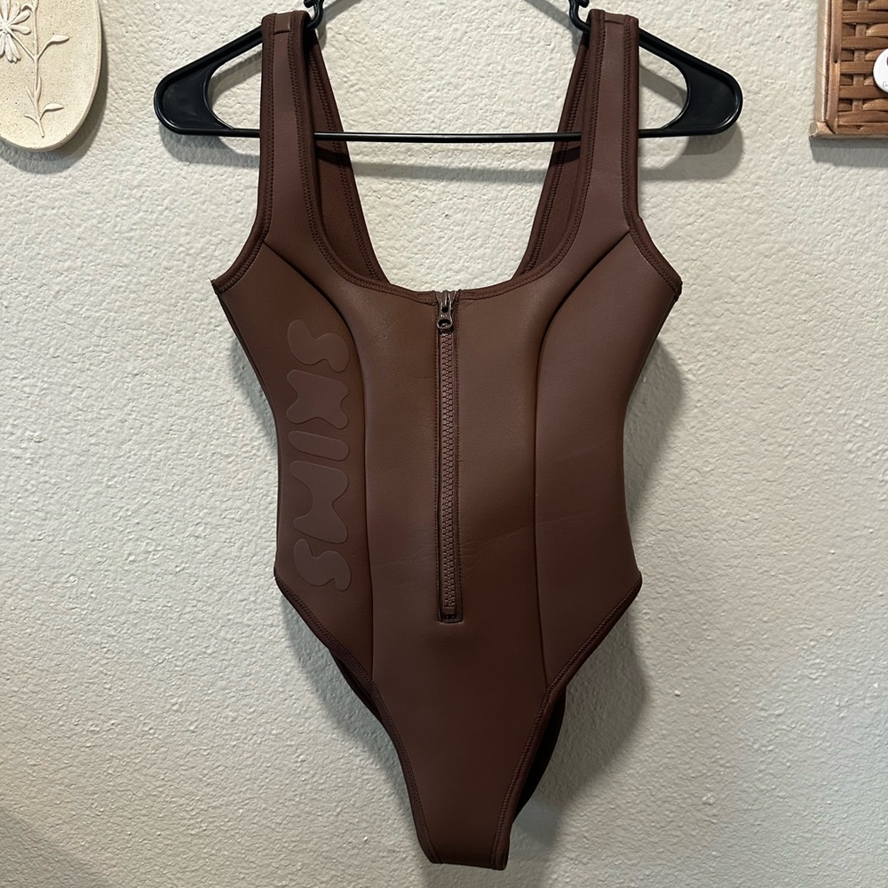 Skims Cocoa Brown Women's One Piece Swimsuit